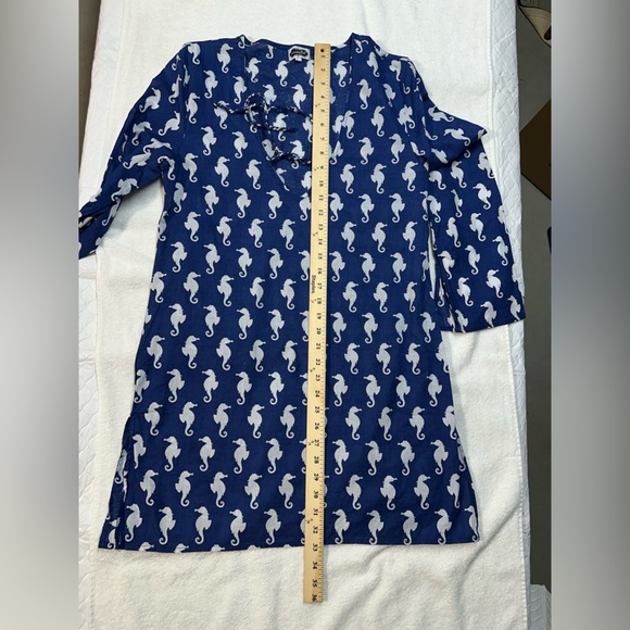 Mud Pie Navy and White Seahorse Swim Coverup - Picture 3 of 13